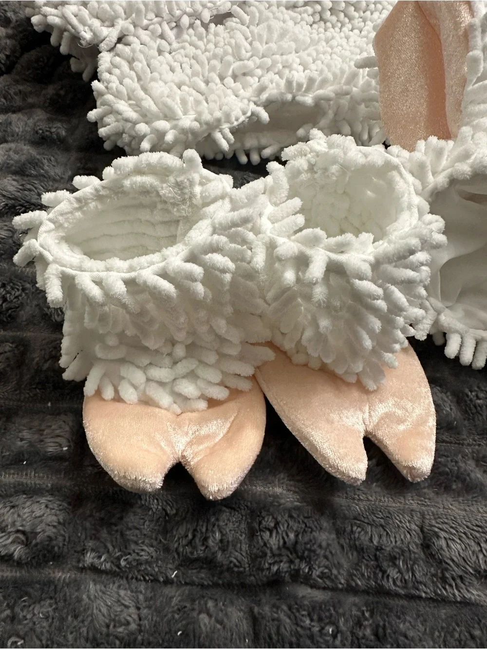 Plush White Lamb Costume with Pink Velvet Belly